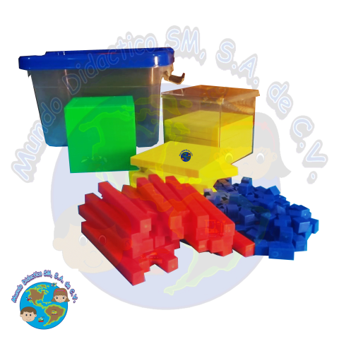 Cubo Base 10 de Colores (Multabase Cubo 10) material didactico juegos educativos decenas base 10 ofertas promociones mejores precios mayoreo centro historico neza cdmx envios a toda la republica mundo didactico didacmundo.com